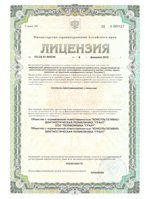 Лицензия на право деятельности Бийск